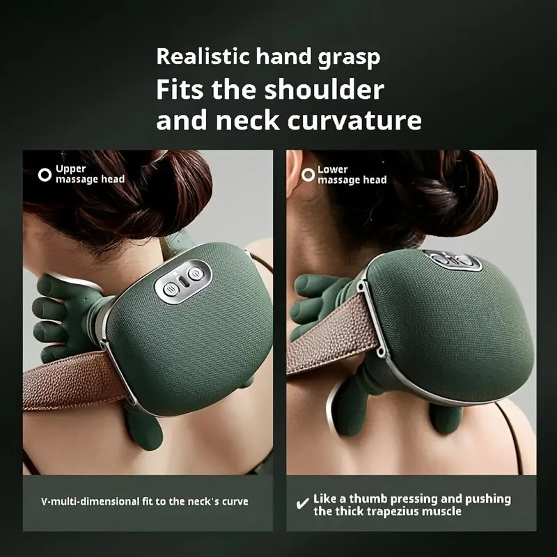 1pc Neck and Shoulder Massager, Electric Neck Massager with Finger Massager, Wireless Professional Neck and Shoulder Massager