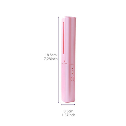110-220V 2000mAh Battery Straightener Brush Hair Straightener Brush 3 Levels Anti-Scald Heat Up Cordless Rechargeable Hot Comb