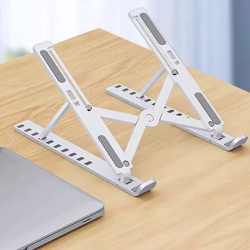 Adjustable Universal Laptop Stand - Non-Slip Foldable Cooling Notebook Holder Base Bracket for Tablet & Phone