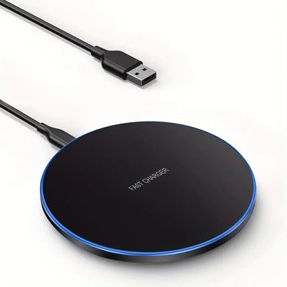 30W Desktop LED Wireless Charger Pad Phone Holder For iPhone 17 16 15 14 13 Pro Max Samsung Xiaomi Induction Fast Charging Stand