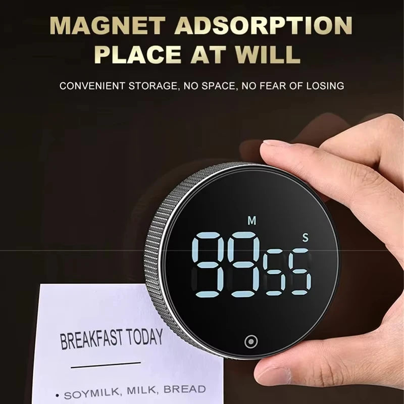Dinrgo  Magnetic Digital Timers Manual Countdown Kitchen Timer Countdown Clock Mechanical Counter for Cooking Shower Study