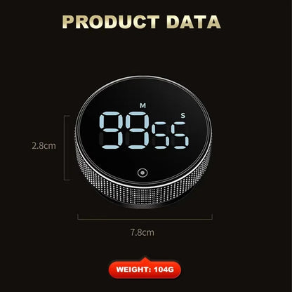 Dinrgo  Magnetic Digital Timers Manual Countdown Kitchen Timer Countdown Clock Mechanical Counter for Cooking Shower Study