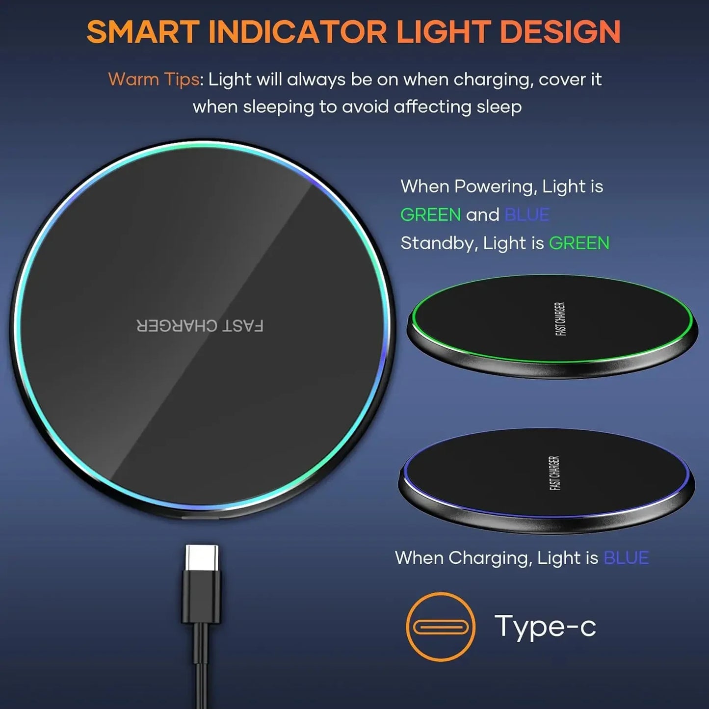 30W Desktop LED Wireless Charger Pad Phone Holder For iPhone 17 16 15 14 13 Pro Max Samsung Xiaomi Induction Fast Charging Stand