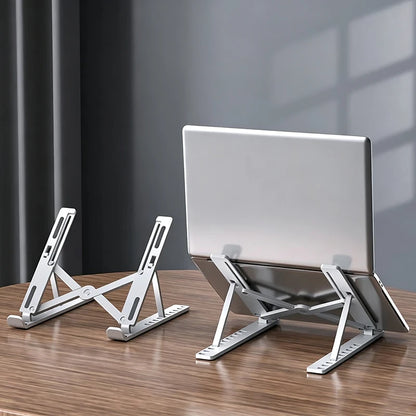 Adjustable Universal Laptop Stand - Non-Slip Foldable Cooling Notebook Holder Base Bracket for Tablet & Phone
