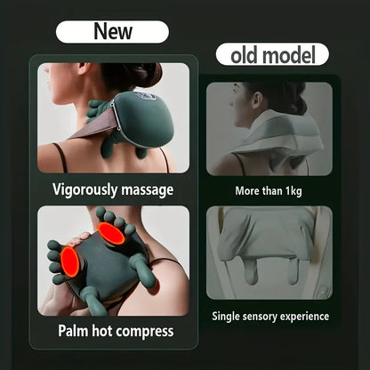 1pc Neck and Shoulder Massager, Electric Neck Massager with Finger Massager, Wireless Professional Neck and Shoulder Massager